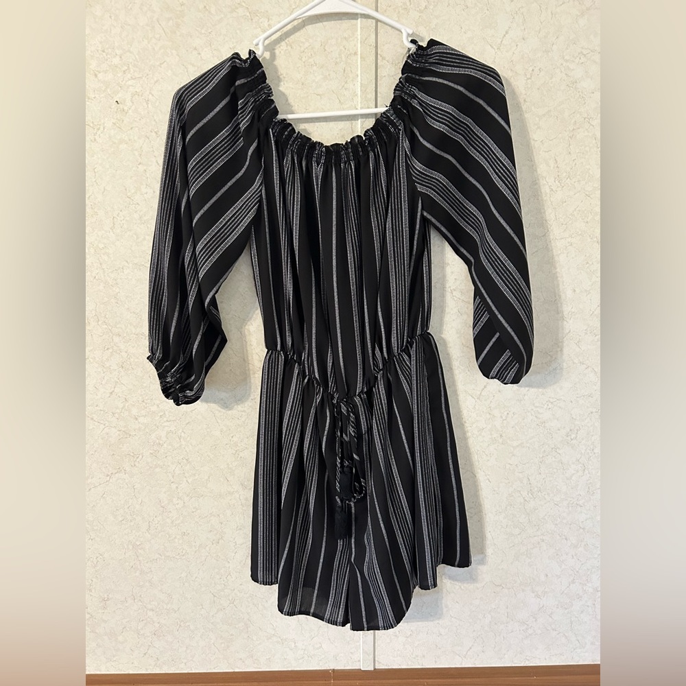 Lush Striped Romper